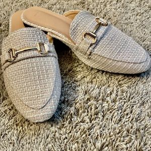 Flats Mules Cream - size 8